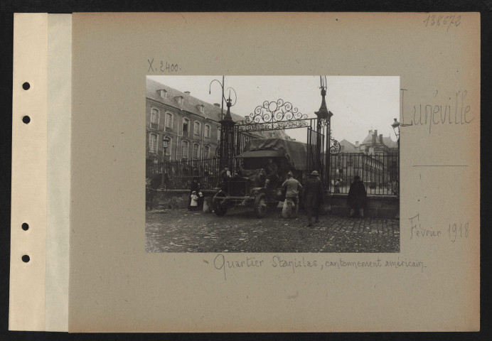 Lunéville. Quartier Stanislas, cantonnement américain
