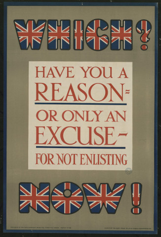 Have you a reason, or only an excuse, for not enlisting