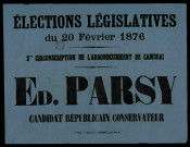 2me circonscription de l'arrondissement de Cambrai : Ed. Parsy