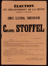 Élection du département de la Seine : Comité électoral conservateur... Colonel Stoffel