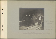 Gérardmer (environs de), Le Saut des Cuves. Le président Poincaré, M.A. Dubost, les généraux de Villaret et Duparge