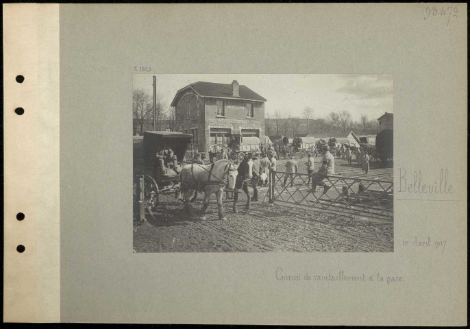 Belleville. Convoi de ravitaillement à la gare