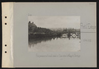 Pont-l'Évêque. Pont provisoire sur le canal de l'Oise entre le village et Sempigny