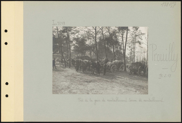 Prouilly. Près de la gare de ravitaillement. Convoi de ravitaillement