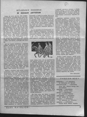 Glos katolicki (1962; n°1 - n°52)  Sous-Titre : Tygodnik wychodztwa  Autre titre : La voix catholique