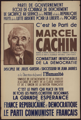 C'est le parti de Marcel Cachin : le parti communiste Français