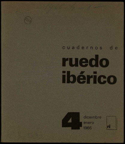 Cuadernos de Ruedo Ibérico (1966 : n° 4-9)